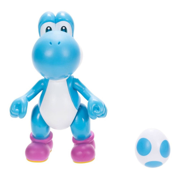 World of Nintendo Minifiguren Super Mario (Wave 40) Light Blue Yoshi with Egg